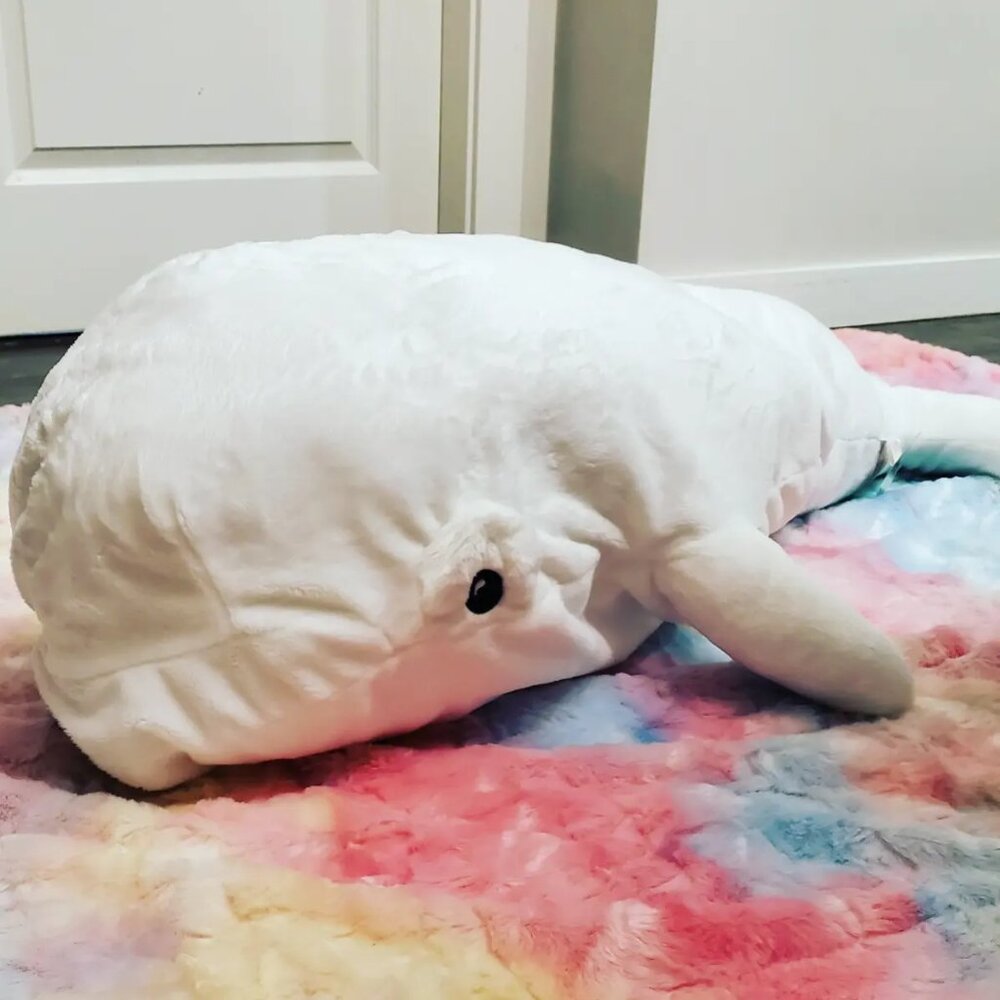 Sea Creatures White Dolphin Jumbo Plushy
